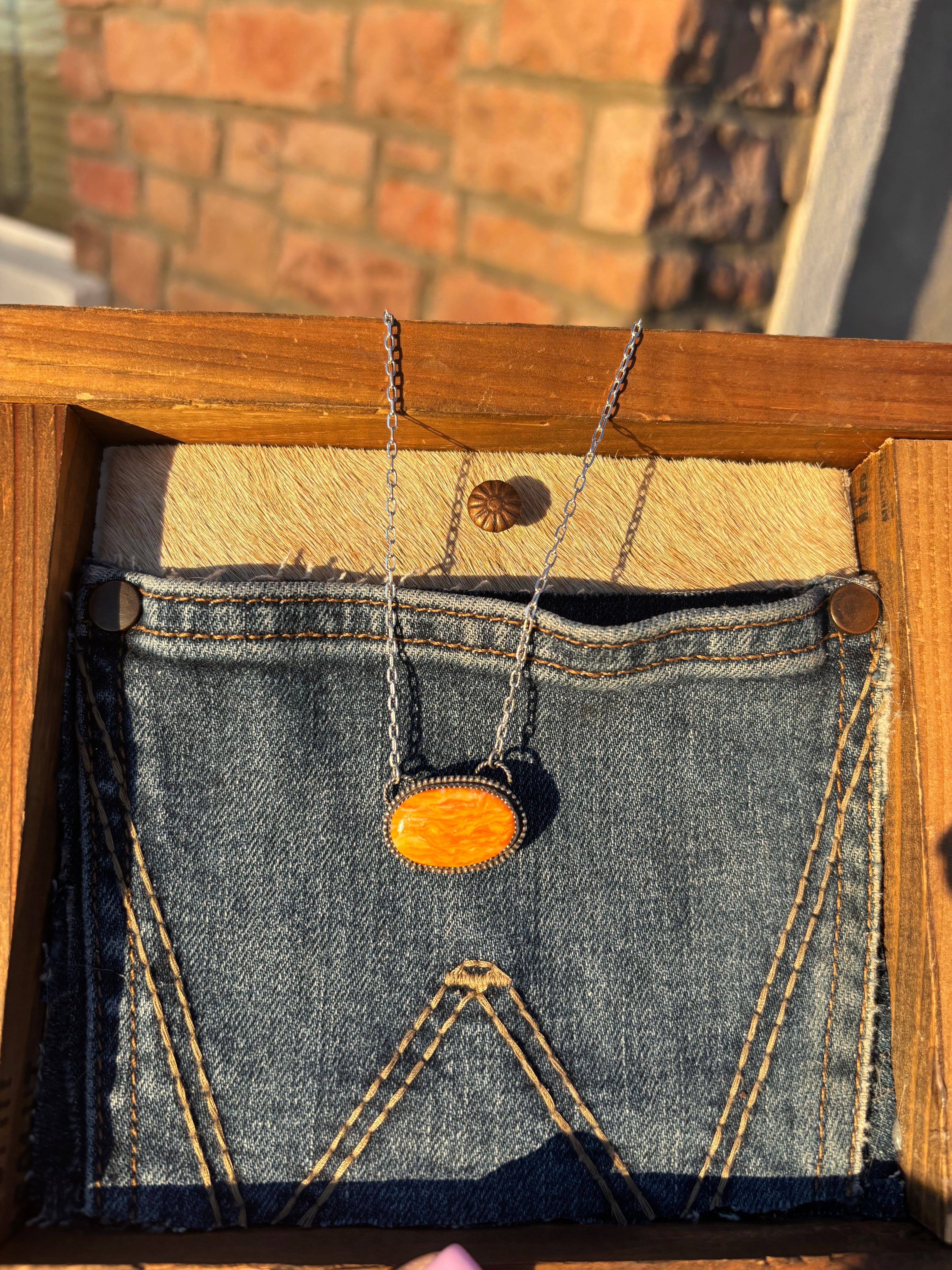 Orange Spiny Necklace